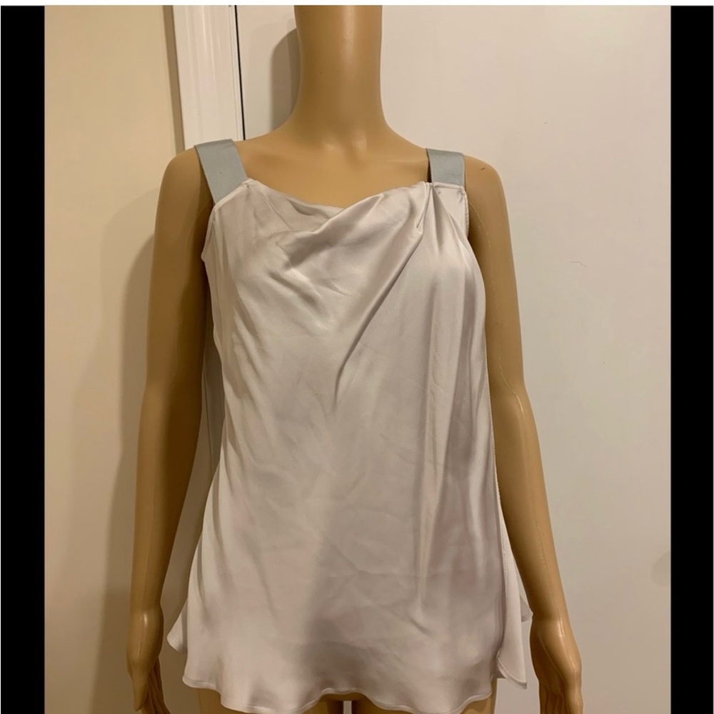 ISO Silk tank with grosgrain straps
